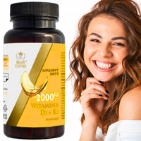Witamina D3+K2 MK-7 2000IU Olej z Czarnuszki 90 kapsułek Body Empire